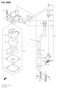 DF140A From 14003F-310001 (E03)  2013 drawing WATER PUMP (DF140AT:E03)