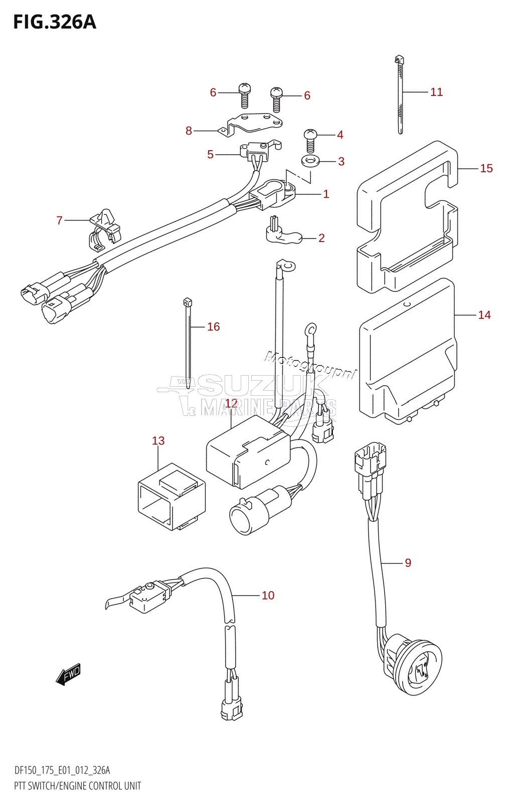 PTT SWITCH /​ ENGINE CONTROL UNIT (DF150T:E01)