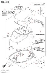 DF100A From 10003F-510001 (E03)  2015 drawing ENGINE COVER (DF115AZ:E03)