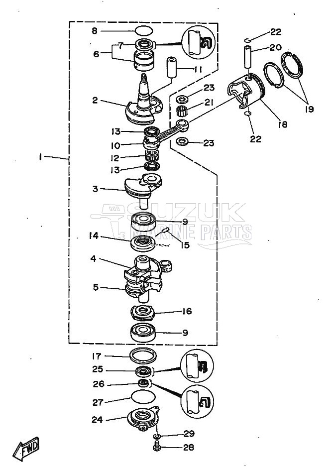 CRANKSHAFT--PISTON