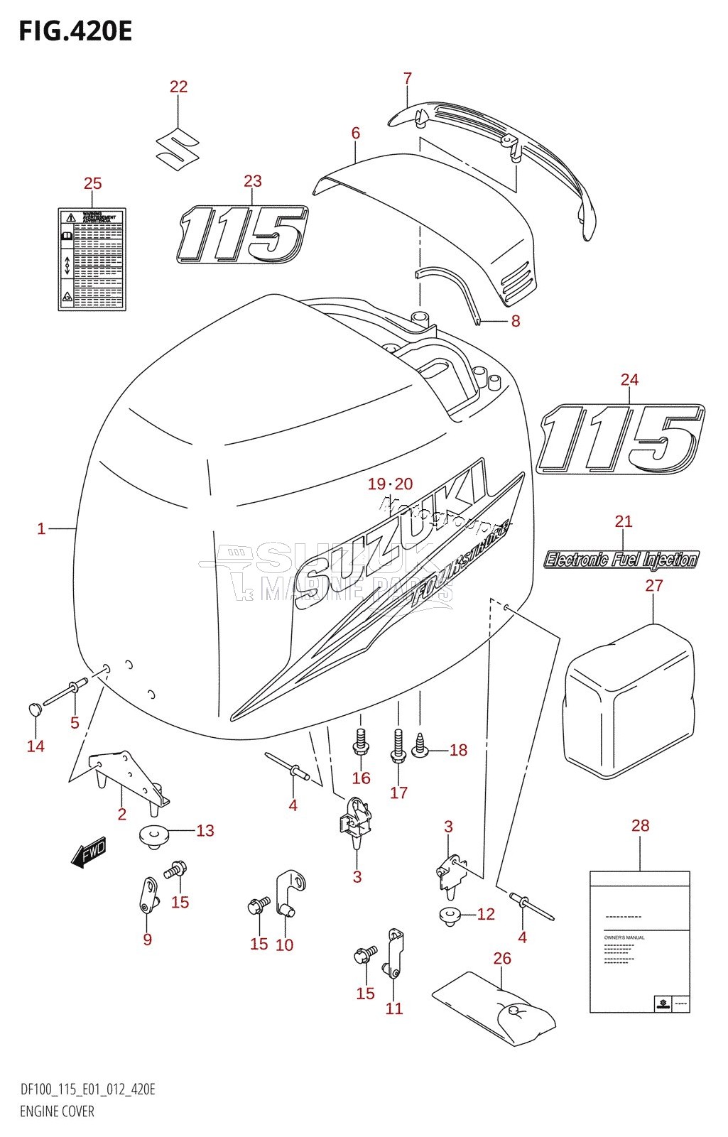 ENGINE COVER (DF115Z:E01)