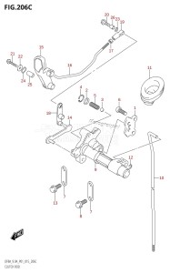 DF9.9A From 00994F-510001 (P01)  2015 drawing CLUTCH ROD (DF9.9A:P01)