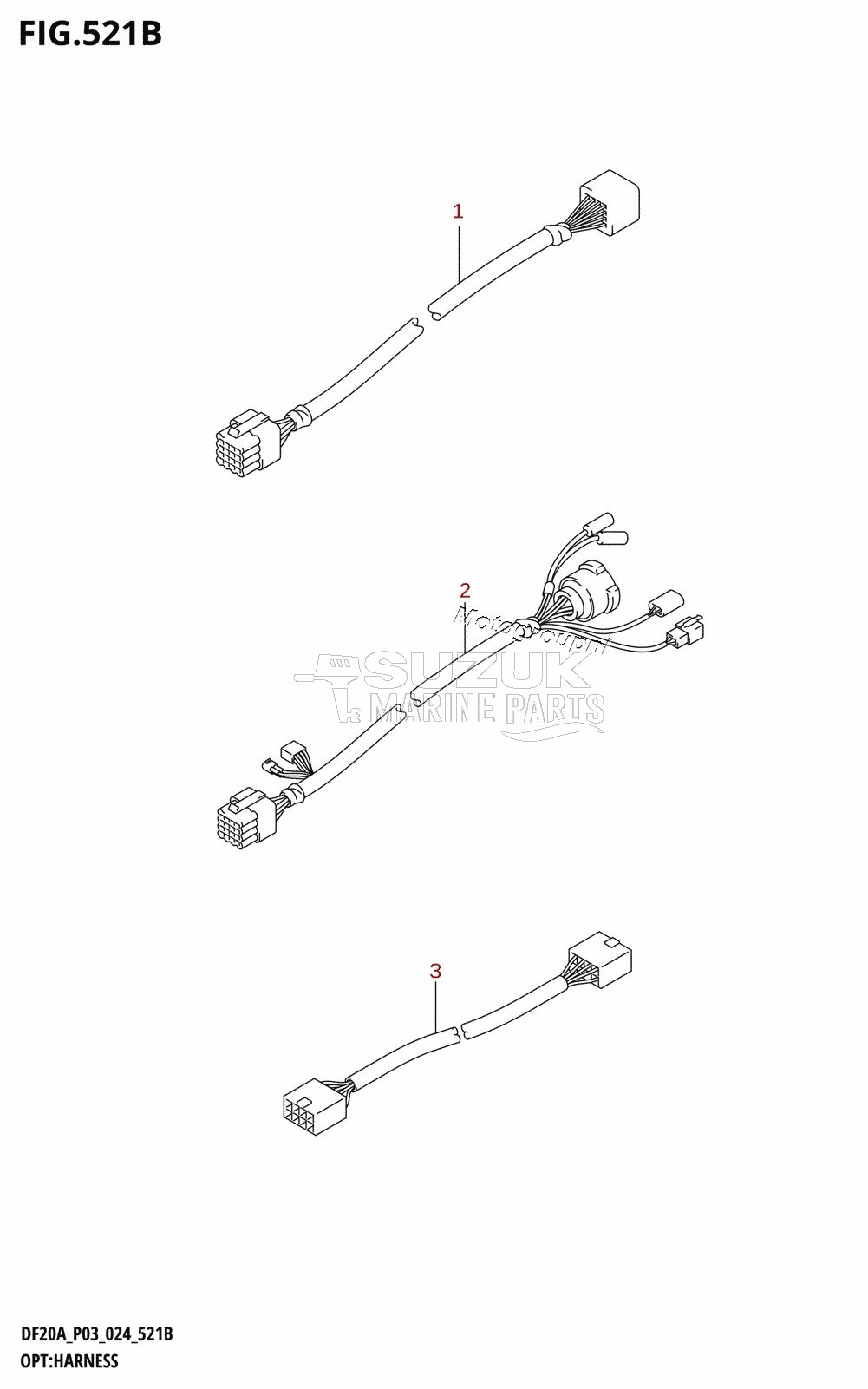 OPT:HARNESS (DF9.9B,DF9.9BT,DF15A,DF20A,DF20AT)