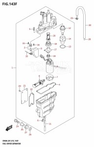 DF40A From 04003F-210001 (E01)  2012 drawing FUEL VAPOR SEPARATOR (DF60A:E01)