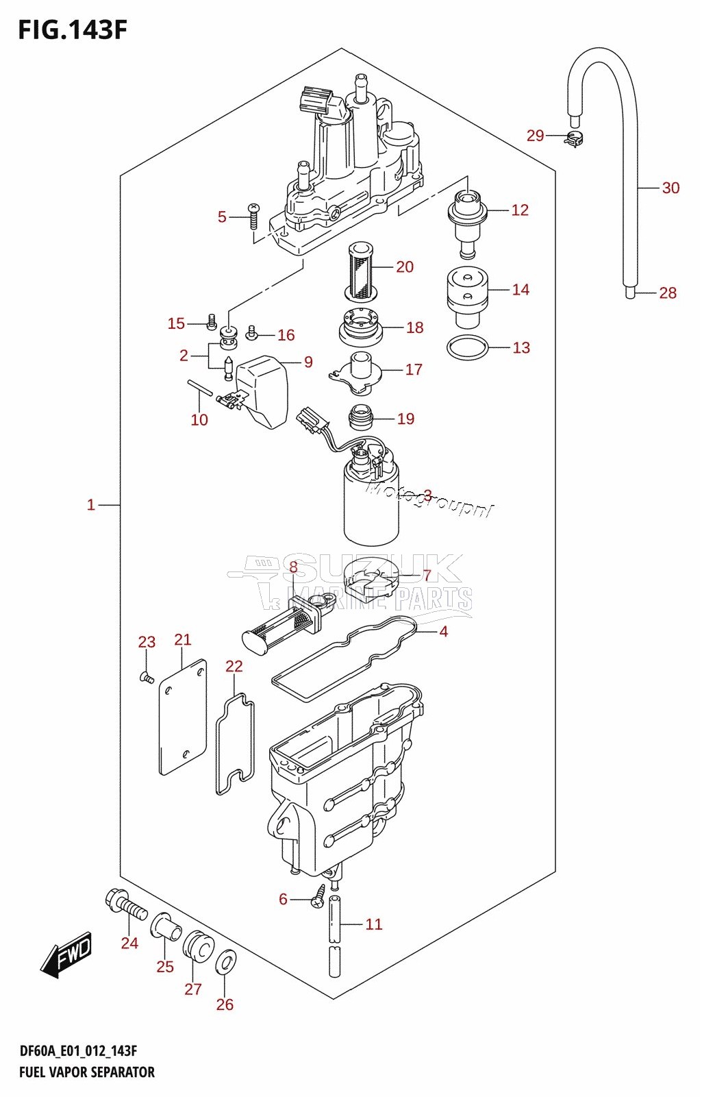 FUEL VAPOR SEPARATOR (DF60A:E01)