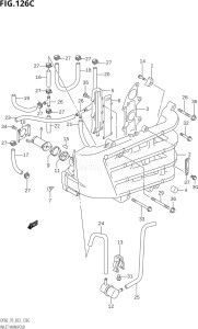 06001F-371001 (2003) 60hp E03-USA (DF60TK3) DF60 drawing INLET MANIFOLD ((DF70T,DF70TH):(X,Y))