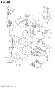 11503F-310001 (2013) 115hp E01 E40-Gen. Export 1 - Costa Rica (DF115AT) DF115A drawing OPT:REMOTE CONTROL ASSY DUAL (1)