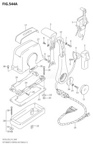 25003F-310001 (2013) 250hp E03-USA (DF250T) DF250 drawing OPT:REMOTE CONTROL ASSY SINGLE (1)