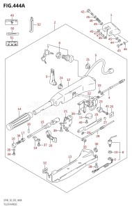 DF40 From 04001F-971001 (E03)  1999 drawing TILLER HANDLE (DF40QH,DF50QH)