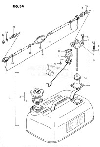 DT9.9C From 00994-751001 ()  1997 drawing FUEL TANK (E28 DT9.9C|MODEL:88~92)