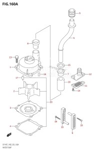 DF140Z From 14001Z-980001 (E03)  2009 drawing WATER PUMP (K2,K3,K4,K5,K6)