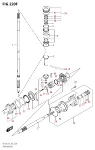 DF250Z From 25003Z-510001 (E40)  2015 drawing TRANSMISSION (DF225T:E40)