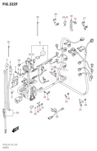 DF250Z From 25003Z-510001 (E01 E40)  2015 drawing HARNESS (DF225T:E40)