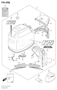 DF175T From 17502F-410001 (E01 E40)  2014 drawing ENGINE COVER ((DF175T,DF175Z):E01)