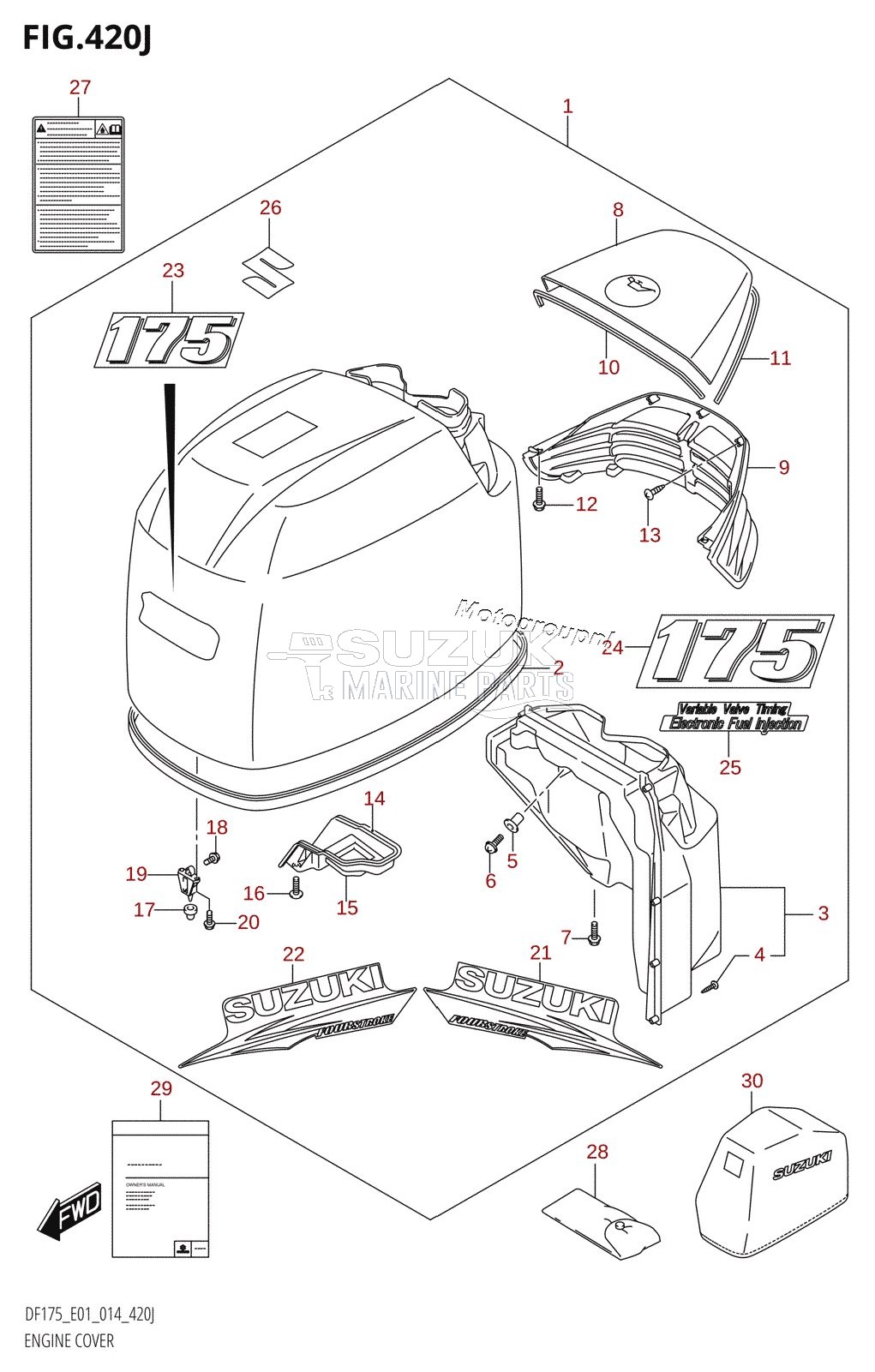 ENGINE COVER ((DF175T,DF175Z):E01)