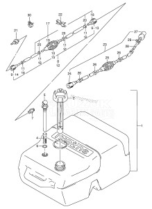 DT75T From 07501-912136 ()  1989 drawing FUEL TANK (PLASTIC)