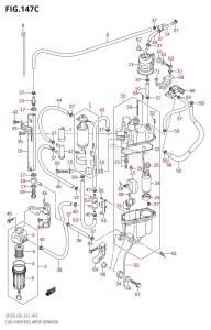 DF250Z From 25003Z-310001 (E03)  2013 drawing FUEL PUMP /​ FUEL VAPOR SEPARATOR (DF225T:E03)