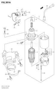 01503F-110001 (2011) 15hp P01-Gen. Export 1 (DF15  DF15R) DF15 drawing STARTING MOTOR (K4)