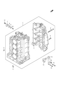 Outboard DF 150 drawing Cylinder Block