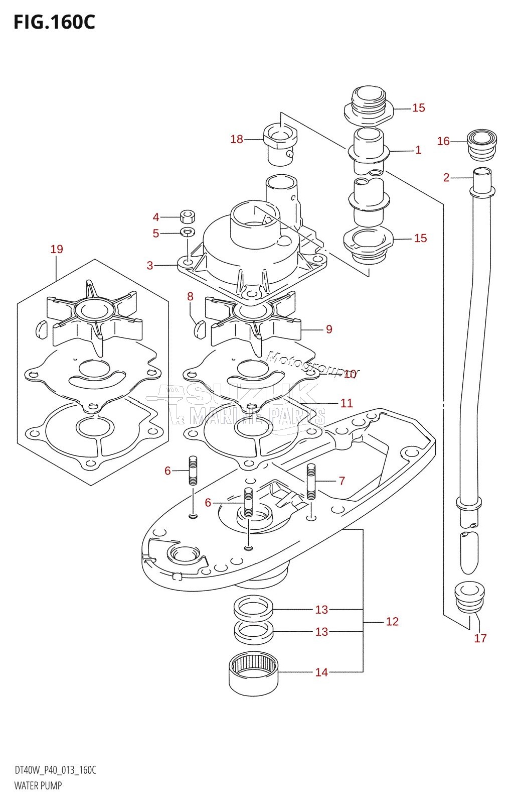 WATER PUMP (DT40WR:P40)