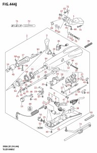 DF60A From 06002F-410001 (E01 E40)  2014 drawing TILLER HANDLE (DF60AVTH:E01)