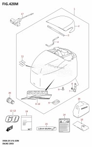 DF50A From 05003F-610001 (E01)  2016 drawing ENGINE COVER (DF60ATH:E40)