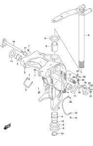 Outboard DF 250 drawing Swivel Bracket SS Model w/Transom (L)