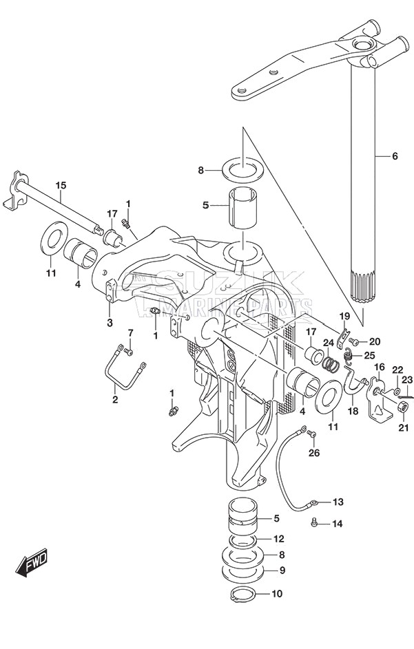 Swivel Bracket SS Model w/Transom (L)