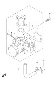 DF 9.9B drawing Throttle Body Non-Remote Control