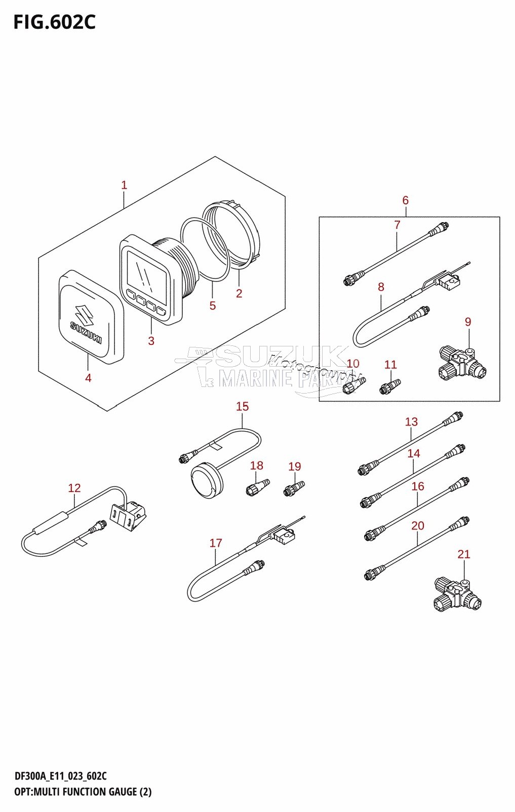 OPT:MULTI FUNCTION GAUGE (2) ((022,023):DF250ATSS)