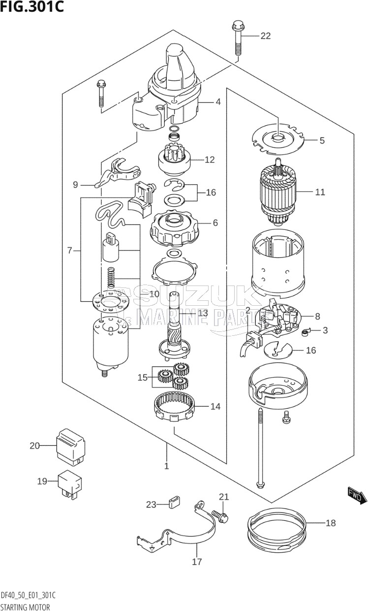 STARTING MOTOR (K5,K6,K7,K8,K9,K10)