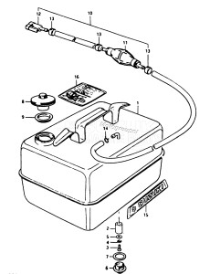 DT7.5 From c-10001 ()  1982 drawing FUEL TANK (OLD TYPE /​ DT7.5, DT9)