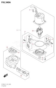 DF115BT From 11506F-340001 (E11 E40)  2023 drawing PTT MOTOR (DF140BT,DF140BZ)