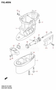 DF60A From 06003F-410001 (E01 E40)  2014 drawing DRIVE SHAFT HOUSING (DF50AVT:E01)