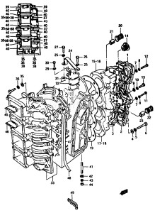 DT115 From 11502-011001 ()  1990 drawing CRANKCASE 2 (MODEL VZ)