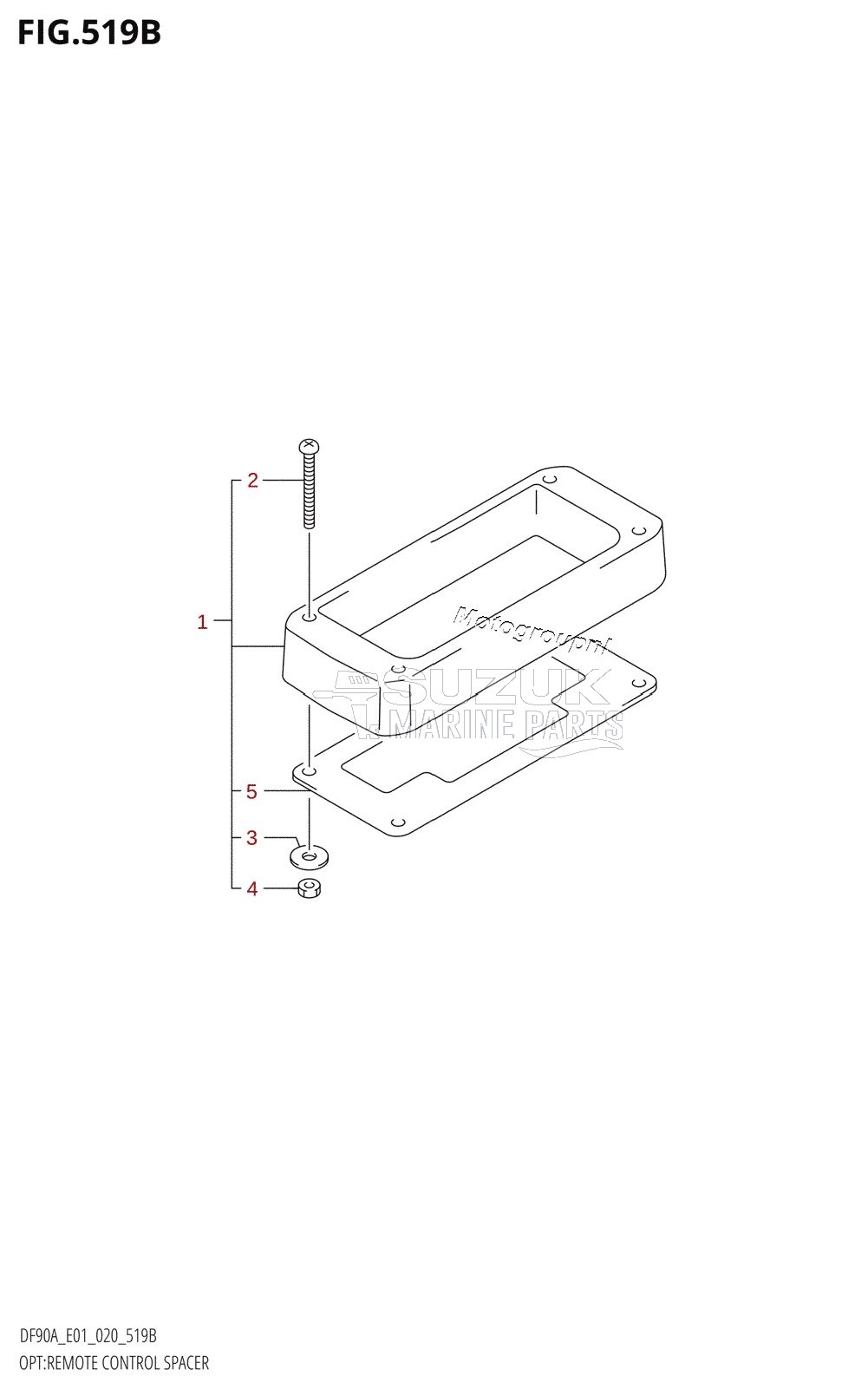 OPT:REMOTE CONTROL SPACER (DF100B)