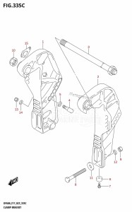 DF60A From 06003F-140001 (E11)  2021 drawing CLAMP BRACKET (DF40ATH,DF50ATH)