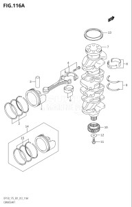 17502F-210001 (2012) 175hp E01 E40-Gen. Export 1 - Costa Rica (DF175T) DF175T drawing CRANKSHAFT