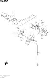 03003F-510001 (2005) 30hp P03-U.S.A (DF30AT  DF30ATH  DT30K10  DT30RK10) DF30A drawing CLUTCH ROD (DF25A:P03)