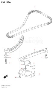 06003F-710001 (2017) 60hp E03-USA (DF60AVT) DF60A drawing TIMING CHAIN