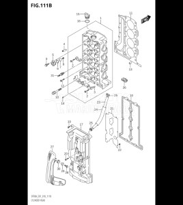 10004F-810001 (2018) 100hp E01 E40-Gen. Export 1 - Costa Rica (DF100BT) DF100B drawing CYLINDER HEAD (DF100B)