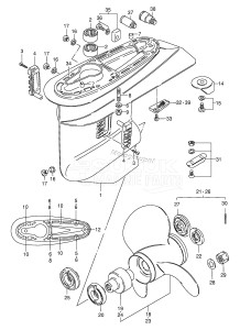 DT75T From 07501-461001 ()  1994 drawing GEAR CASE