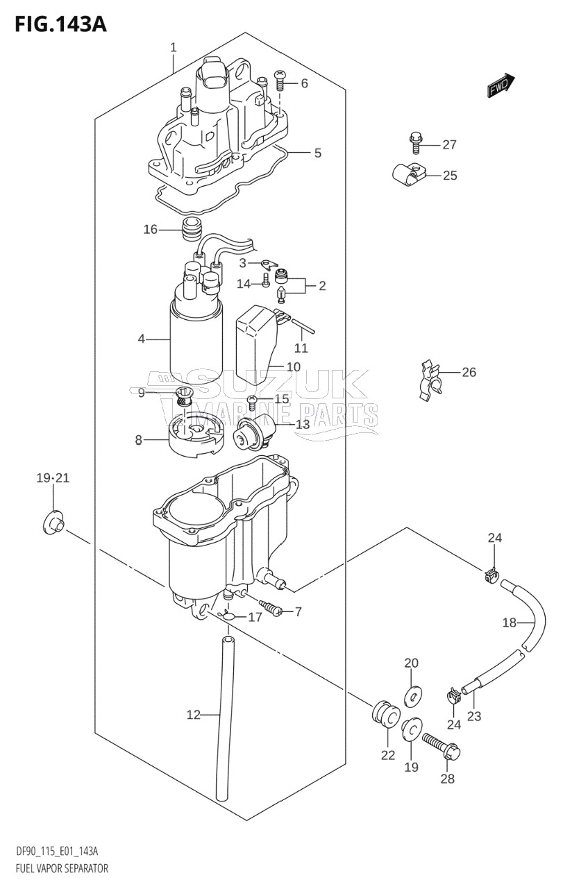 FUEL VAPOR SEPARATOR (DF90T,DF100T,DF115T,DF115Z)