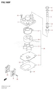 DF80A From 08002F-210001 (E01 E40)  2012 drawing WATER PUMP (DF80A:E40)