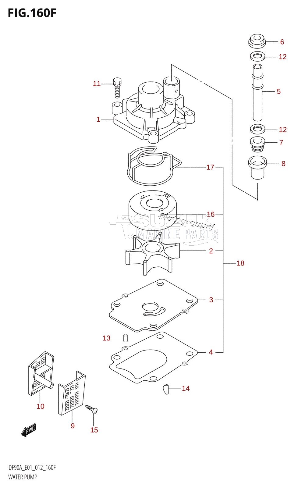 WATER PUMP (DF80A:E40)