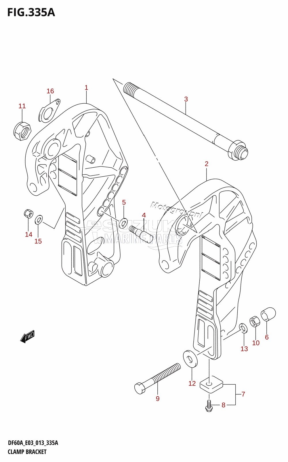 CLAMP BRACKET (DF40A:E03)