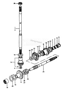 DT25 From D-10001 ()  1983 drawing TRANSMISSION (DT25FE3, DT28F)