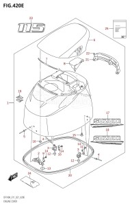 DF140A From 14003Z-140001 (E11 E40)  2021 drawing ENGINE COVER ((DF115AT,DF115AZ):021)