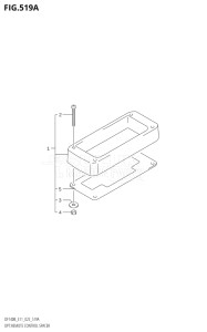 14005F-340001 (2023) 140hp E11 E40-Gen. Export 1-and 2 (DF140BT    DF140BZ) DF140BT drawing OPT:REMOTE CONTROL SPACER