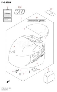 DF70A From 07003F-310001 (E01 E40)  2013 drawing ENGINE COVER (DF70A:E40)